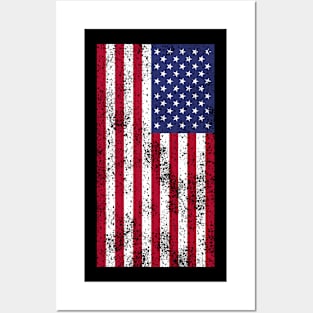 Distressed American Flag Posters and Art